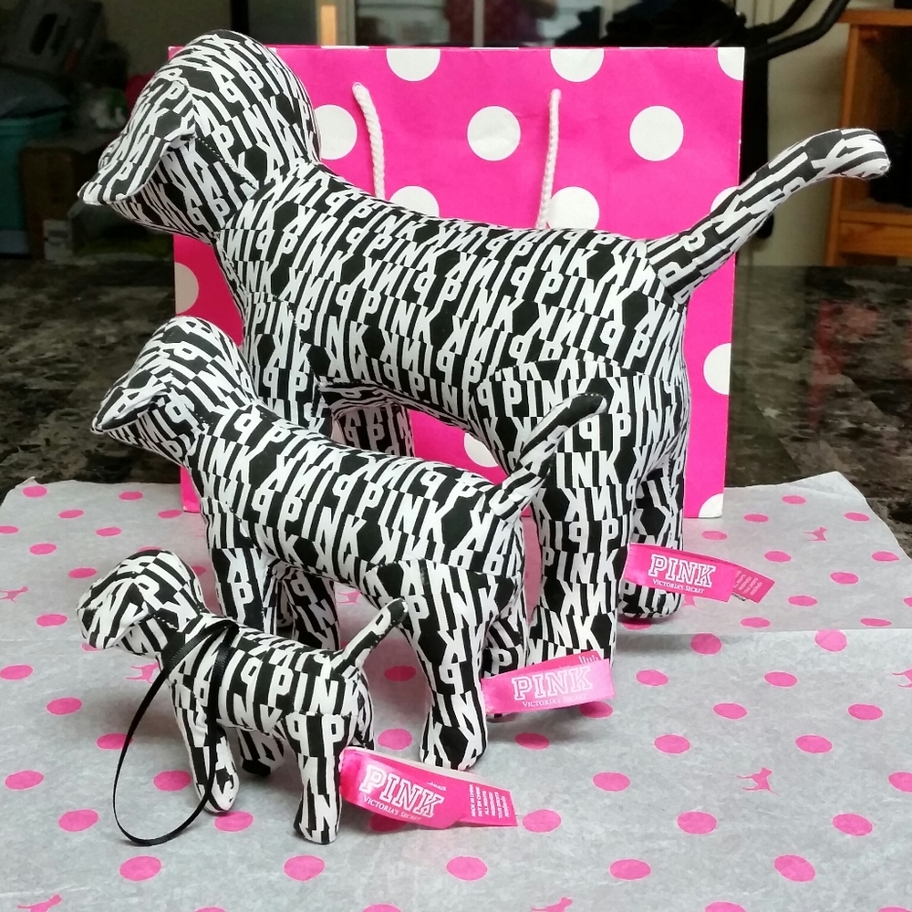 VS PINK Black/White Logo Dog Set ⭐RARE⭐